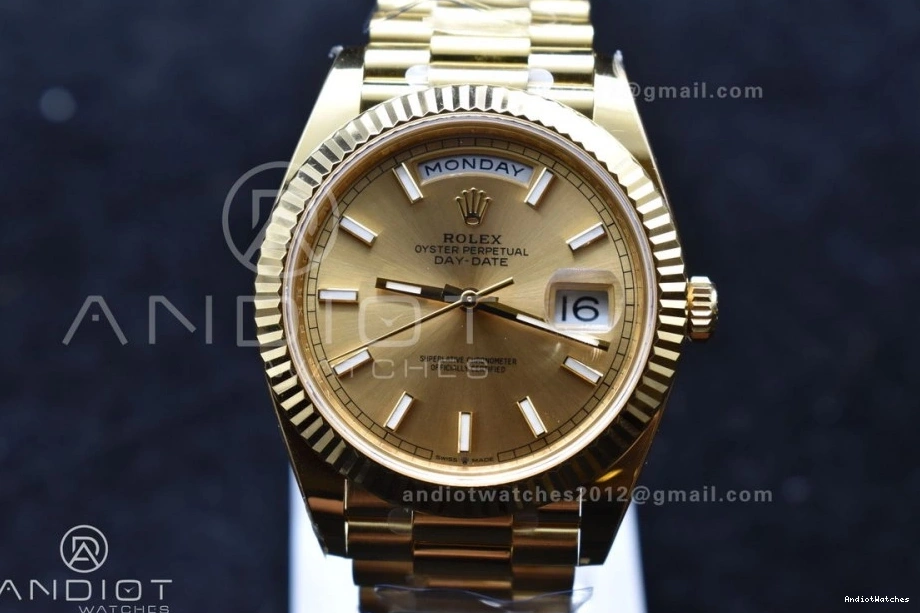 Stick 1:1 Gold Dial Day ARF Best 668 President VR3255 YG On (Gain Weight) Date 228238 Resilient 40 Bracelet Edition 0130